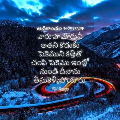 Picture 04 - ఆదికాండం 34:26 TELIRV - వారు హమోరునీ అతని - Bible Verse Picture