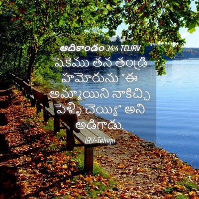 Picture 04 - ఆదికాండం 34:4 TELIRV - షెకెము తన తండ్రి - Bible Verse Picture
