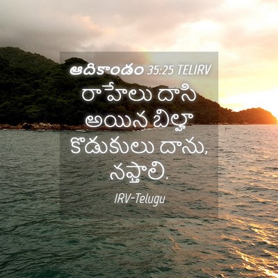 Picture 04 - ఆదికాండం 35:25 TELIRV - రాహేలు దాసి అయిన - Bible Verse Picture