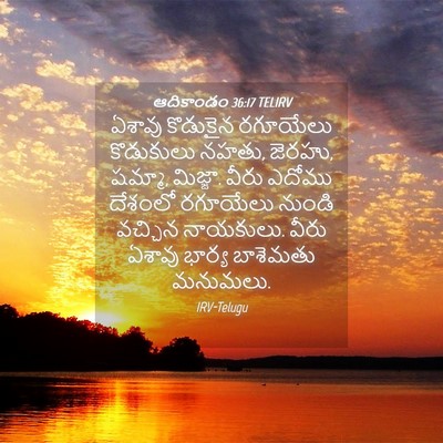 Picture 04 - ఆదికాండం 36:17 TELIRV - ఏశావు కొడుకైన - Bible Verse Picture