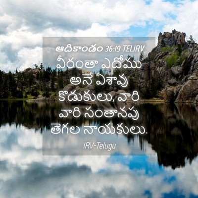 Picture 04 - ఆదికాండం 36:19 TELIRV - వీరంతా ఎదోము అనే - Bible Verse Picture