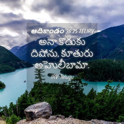 Picture 04 - ఆదికాండం 36:25 TELIRV - అనా కొడుకు దిషోను, - Bible Verse Picture