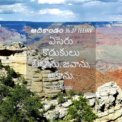 Picture 04 - ఆదికాండం 36:27 TELIRV - ఏసెరు కొడుకులు - Bible Verse Picture