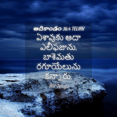 Picture 04 - ఆదికాండం 36:4 TELIRV - ఏశావుకు ఆదా - Bible Verse Picture
