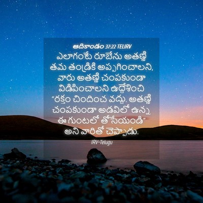 Picture 04 - ఆదికాండం 37:22 TELIRV - ఎలాగంటే రూబేను - Bible Verse Picture