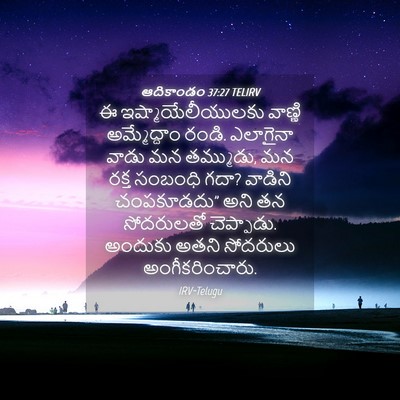 Picture 04 - ఆదికాండం 37:27 TELIRV - ఈ ఇష్మాయేలీయులకు - Bible Verse Picture