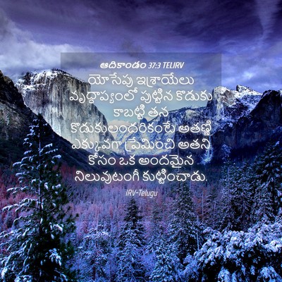 Picture 04 - ఆదికాండం 37:3 TELIRV - యోసేపు ఇశ్రాయేలు - Bible Verse Picture