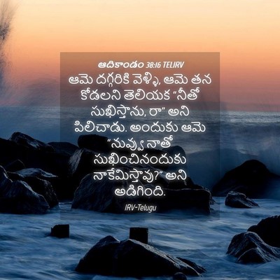 Picture 04 - ఆదికాండం 38:16 TELIRV - ఆమె దగ్గరికి - Bible Verse Picture