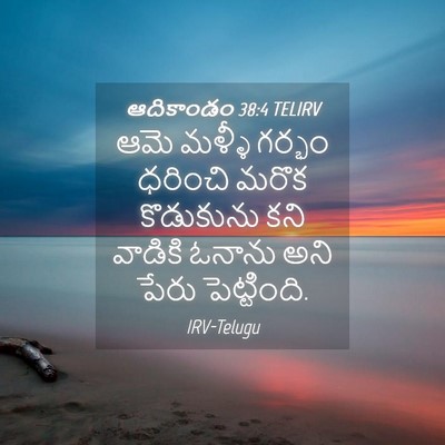 Picture 04 - ఆదికాండం 38:4 TELIRV - ఆమె మళ్ళీ గర్భం - Bible Verse Picture