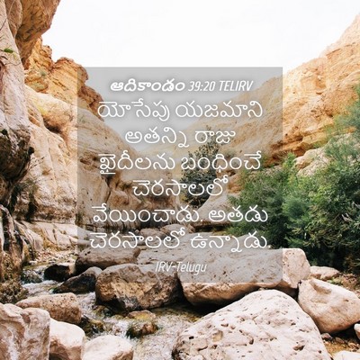 Picture 04 - ఆదికాండం 39:20 TELIRV - యోసేపు యజమాని - Bible Verse Picture