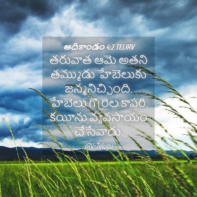 Picture 04 - ఆదికాండం 4:2 TELIRV - తరువాత ఆమె అతని - Bible Verse Picture