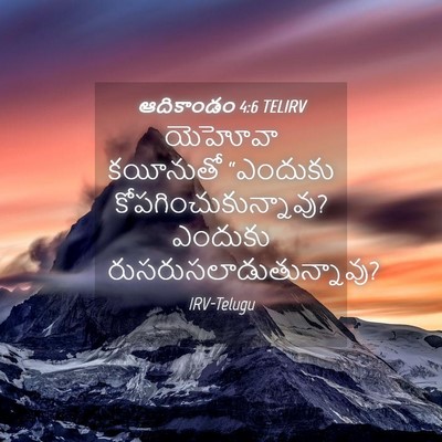 Picture 04 - ఆదికాండం 4:6 TELIRV - యెహోవా కయీనుతో - Bible Verse Picture
