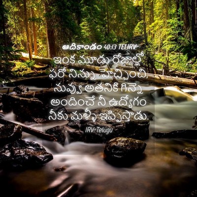 Picture 04 - ఆదికాండం 40:13 TELIRV - ఇంక మూడు రోజుల్లో - Bible Verse Picture