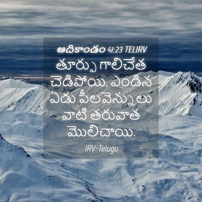 Picture 04 - ఆదికాండం 41:23 TELIRV - తూర్పు గాలిచేత - Bible Verse Picture