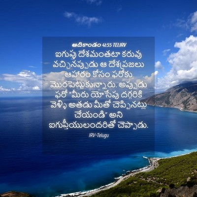 Picture 04 - ఆదికాండం 41:55 TELIRV - ఐగుప్తు దేశమంతటా - Bible Verse Picture