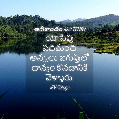 Picture 04 - ఆదికాండం 42:3 TELIRV - యోసేపు పదిమంది - Bible Verse Picture