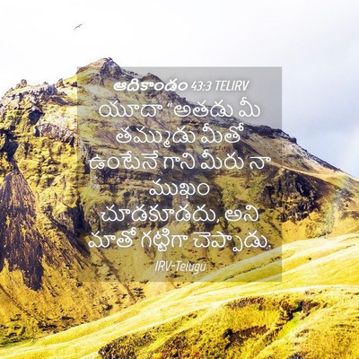 Picture 04 - ఆదికాండం 43:3 TELIRV - యూదా “అతడు మీ - Bible Verse Picture