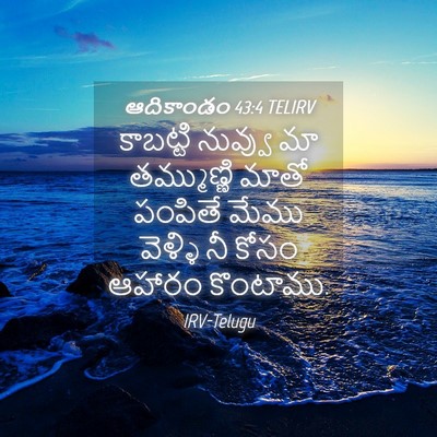 Picture 04 - ఆదికాండం 43:4 TELIRV - కాబట్టి నువ్వు మా - Bible Verse Picture