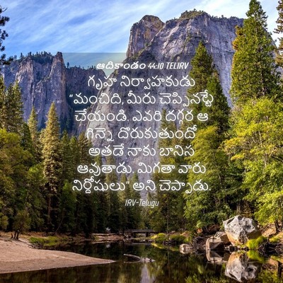 Picture 04 - ఆదికాండం 44:10 TELIRV - గృహ నిర్వాహకుడు - Bible Verse Picture