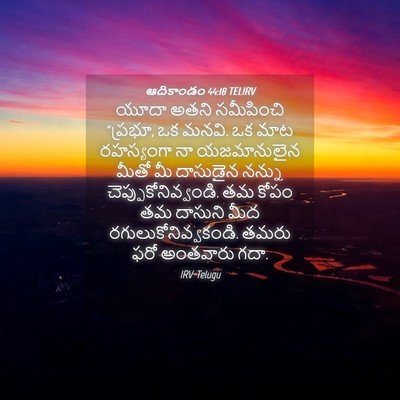 Picture 04 - ఆదికాండం 44:18 TELIRV - యూదా అతని - Bible Verse Picture