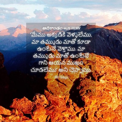 Picture 04 - ఆదికాండం 44:26 TELIRV - ‘మేము అక్కడికి - Bible Verse Picture