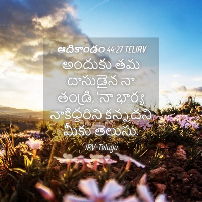 Picture 04 - ఆదికాండం 44:27 TELIRV - అందుకు తమ దాసుడైన - Bible Verse Picture