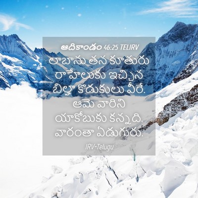 Picture 04 - ఆదికాండం 46:25 TELIRV - లాబాను తన కూతురు - Bible Verse Picture