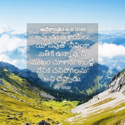 Picture 04 - ఆదికాండం 46:30 TELIRV - అప్పుడు ఇశ్రాయేలు - Bible Verse Picture