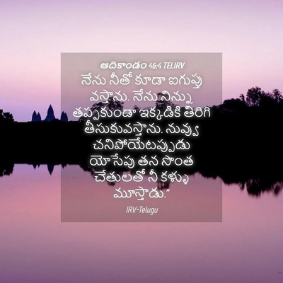 Picture 04 - ఆదికాండం 46:4 TELIRV - నేను నీతో కూడా - Bible Verse Picture