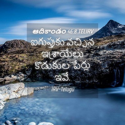 Picture 04 - ఆదికాండం 46:8 TELIRV - ఐగుప్తుకు వచ్చిన - Bible Verse Picture