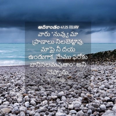 Picture 04 - ఆదికాండం 47:25 TELIRV - వారు “నువ్వు మా - Bible Verse Picture