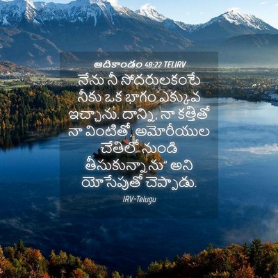 Picture 04 - ఆదికాండం 48:22 TELIRV - నేను నీ - Bible Verse Picture