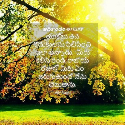 Picture 04 - ఆదికాండం 49:1 TELIRV - యాకోబు తన - Bible Verse Picture