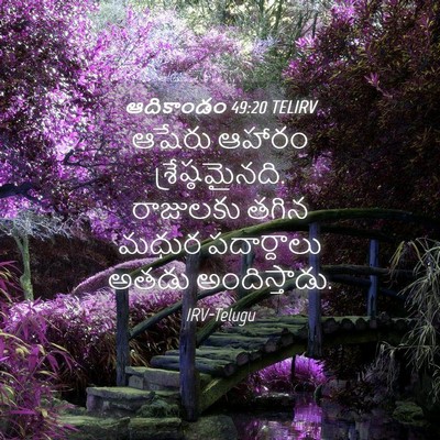 Picture 04 - ఆదికాండం 49:20 TELIRV - ఆషేరు ఆహారం - Bible Verse Picture