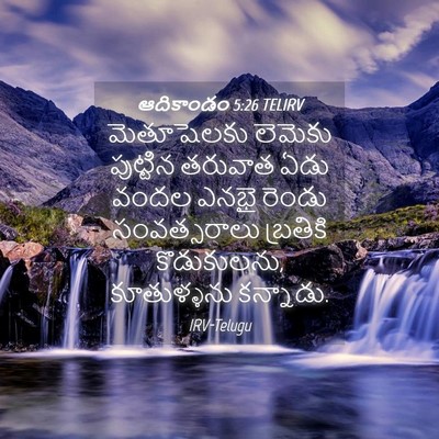 Picture 04 - ఆదికాండం 5:26 TELIRV - మెతూషెలకు లెమెకు - Bible Verse Picture