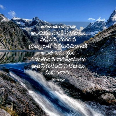 Picture 04 - ఆదికాండం 50:3 TELIRV - అందుకు వారికి 40 - Bible Verse Picture