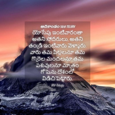 Picture 04 - ఆదికాండం 50:8 TELIRV - యోసేపు ఇంటివారంతా - Bible Verse Picture