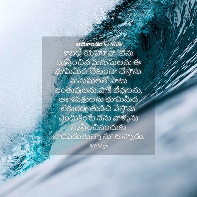 Picture 04 - ఆదికాండం 6:7 TELIRV - కాబట్టి యెహోవా - Bible Verse Picture