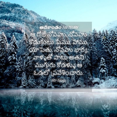 Picture 04 - ఆదికాండం 7:13 TELIRV - ఆ రోజే నోవహు, నోవహు - Bible Verse Picture