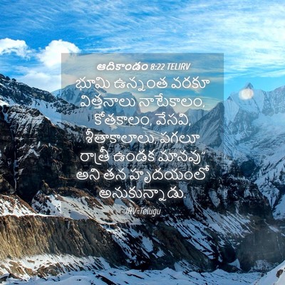 Picture 04 - ఆదికాండం 8:22 TELIRV - భూమి ఉన్నంత వరకూ - Bible Verse Picture