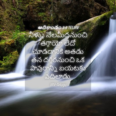 Picture 04 - ఆదికాండం 8:8 TELIRV - నీళ్ళు - Bible Verse Picture