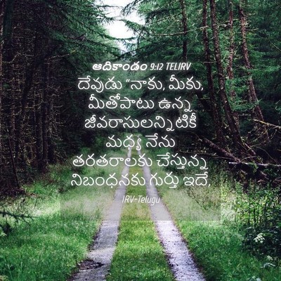 Picture 04 - ఆదికాండం 9:12 TELIRV - దేవుడు “నాకు, మీకు, - Bible Verse Picture