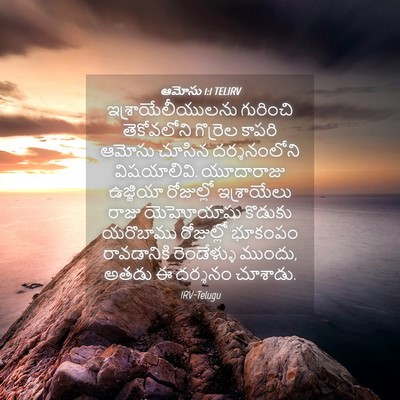 Picture 04 - ఆమోసు 1:1 TELIRV - ఇశ్రాయేలీయులను - Bible Verse Picture