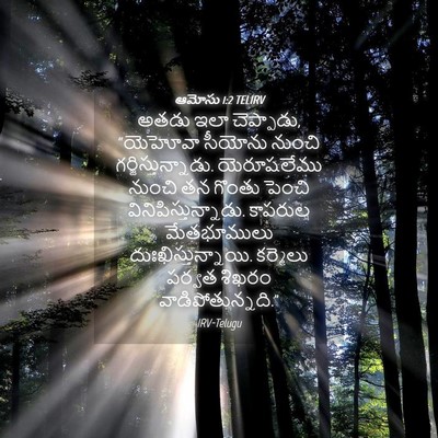 Picture 04 - ఆమోసు 1:2 TELIRV - అతడు ఇలా చెప్పాడు, - Bible Verse Picture