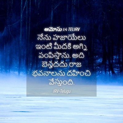 Picture 04 - ఆమోసు 1:4 TELIRV - నేను హజాయేలు ఇంటి - Bible Verse Picture