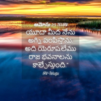 Picture 04 - ఆమోసు 2:5 TELIRV - యూదా మీద నేను - Bible Verse Picture