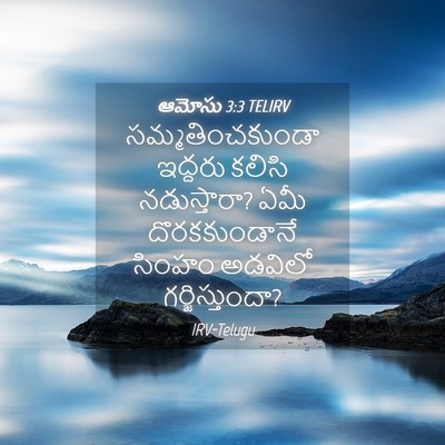 Picture 04 - ఆమోసు 3:3 TELIRV - సమ్మతించకుండా - Bible Verse Picture