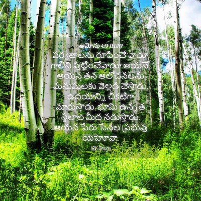 Picture 04 - ఆమోసు 4:13 TELIRV - పర్వతాలను రూపించే - Bible Verse Picture
