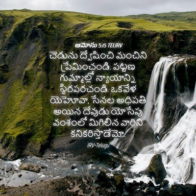 Picture 04 - ఆమోసు 5:15 TELIRV - చెడును ద్వేషించి - Bible Verse Picture