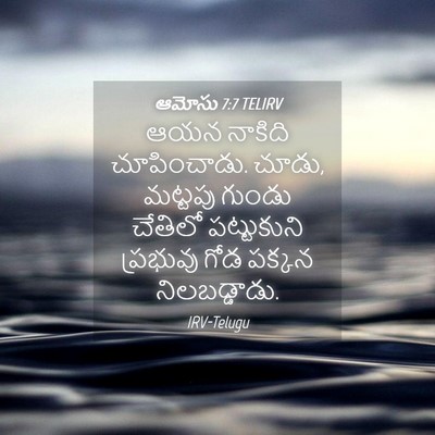 Picture 04 - ఆమోసు 7:7 TELIRV - ఆయన నాకిది - Bible Verse Picture